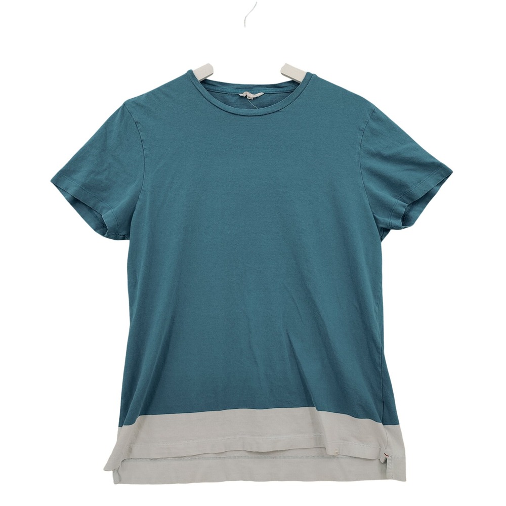 Orlebar Brown Mens Resort Minimalist Sammy Block T-Shirt Top M Teal Blue Gray